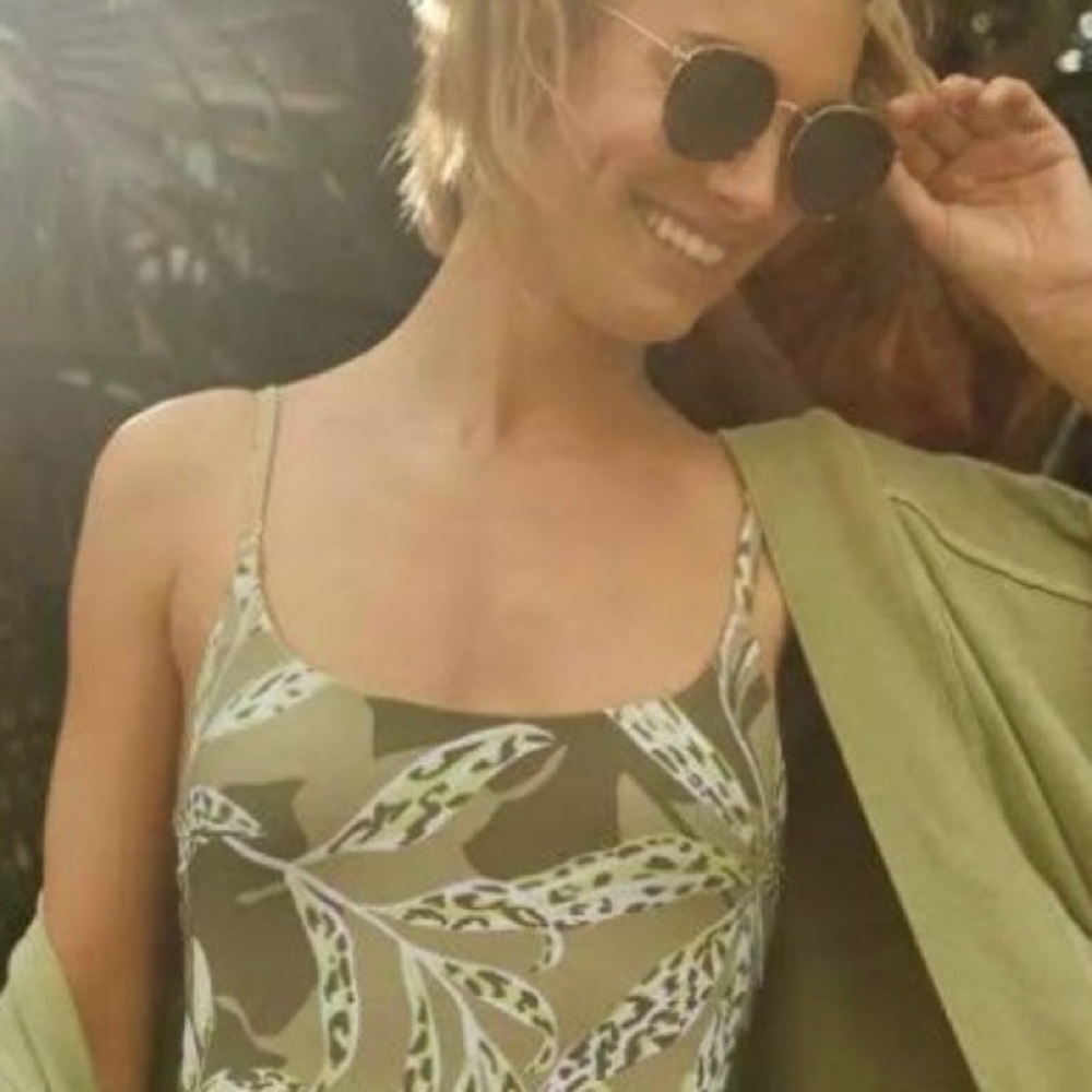 Green aerie One Piece Swim Suit